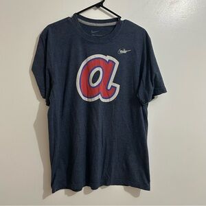 Nike Men's Atlanta Braves Cooperstown Collection Logo T-Shirt Size Large